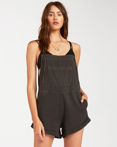 Black Overall Shorts