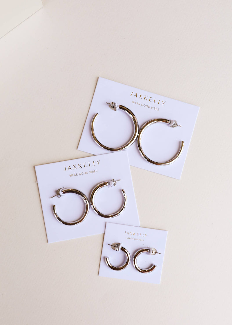 Silver Hoop - Smooth - Earrings