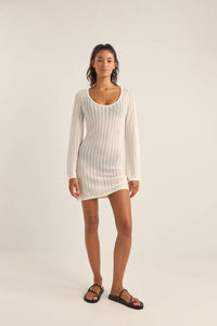 Gigi Knit Mini Dress White