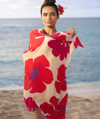 Aloalo Pareo Sarong Sand with Hawaiian Airlines