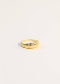 Gold Rings - Ridged: 6