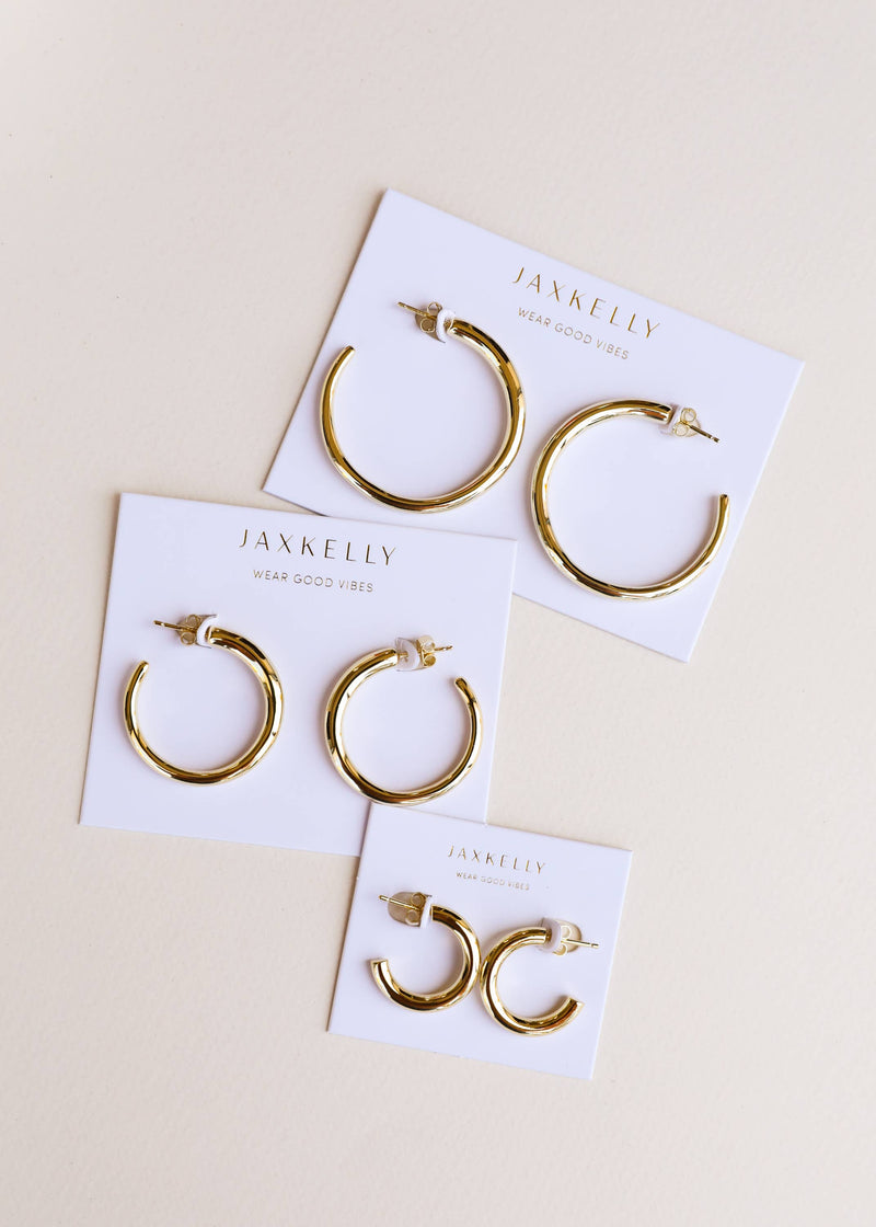 Gold Hoop - Smooth - Earrings