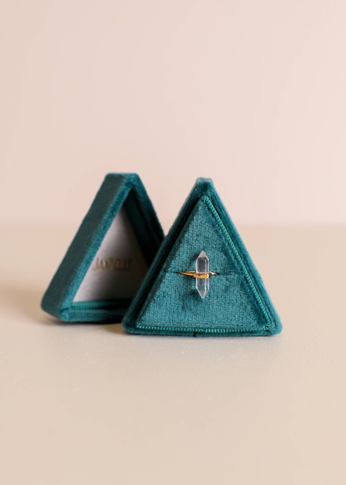 Velvet Jewelry Box - Triangle - Teal: Teal