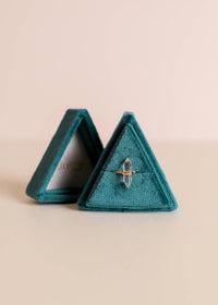 Velvet Jewelry Box - Triangle - Teal: Teal