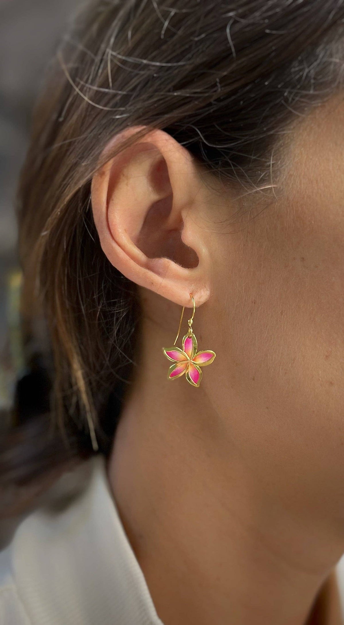 Plumeria Hues Earring