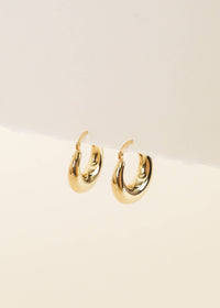 Gold Hoop - Sculptural Wide - Earrings