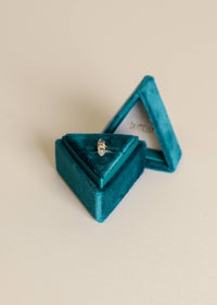 Velvet Jewelry Box - Triangle - Teal: Teal