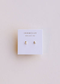 Teardrop - White CZ - Earrings