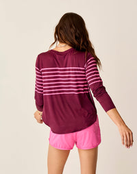 Trek Top Hot Pink Stripe