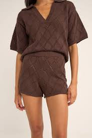 Sunny Knit Short Chocolate