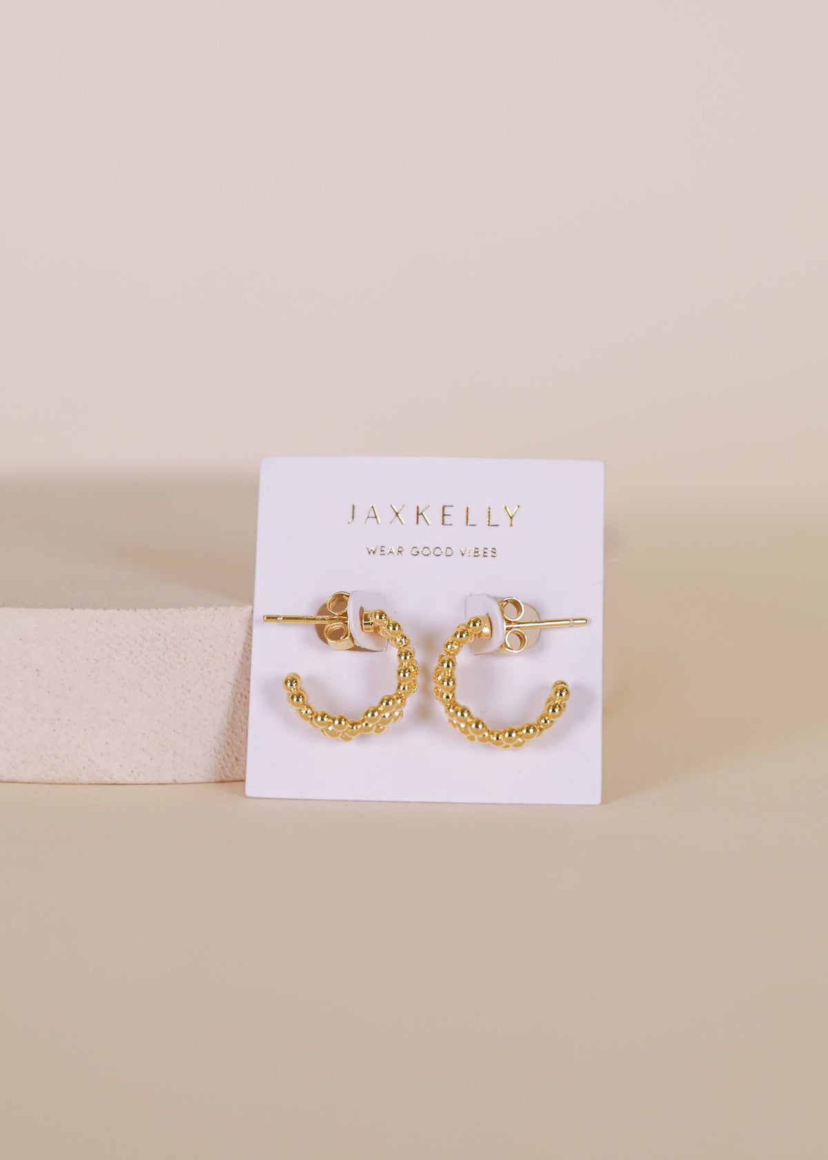 Petite Flower Hoop Earrings - 18k Gold Plated