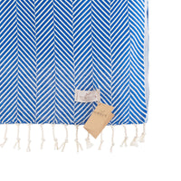 Turkish Beach Towel Blue Chevron