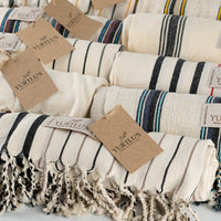 Turkish Towel Black/Tan Stripe