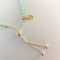 Lani 'Ae Bead Bracelet: Plumeria / Spring (Pastels w/ Gold)