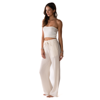 Cream Cabana Pants: M