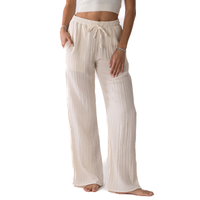 Cream Cabana Pants: M