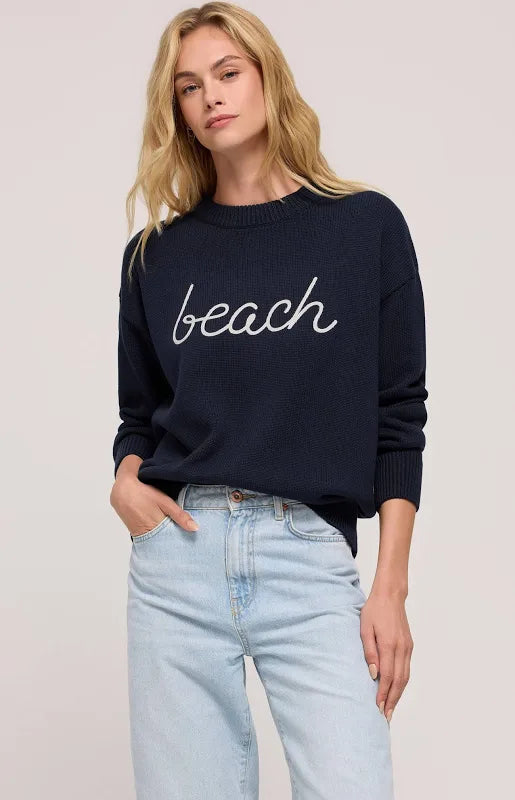 Beach Boyfriend Sweater Eclipse