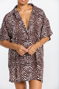 Aloha Shirt Dress Safari