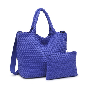 Sky's The Limit Medium Woven Tote Periwinkle