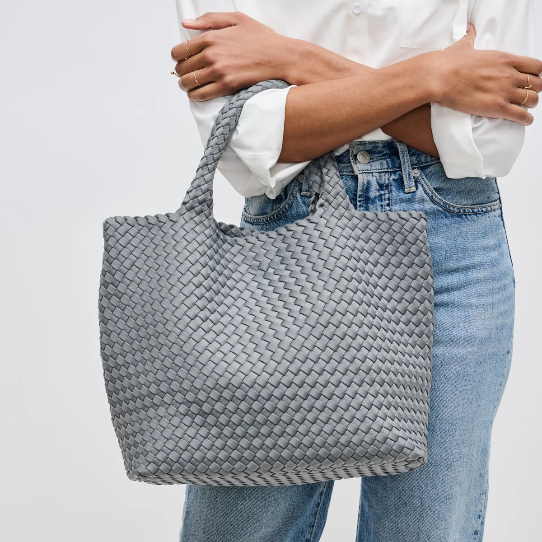 Sky's The Limit - Medium Woven Neoprene Tote: Gray