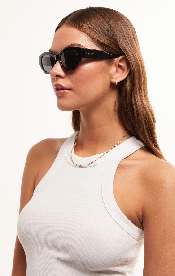 Love Sick Polished Black-Grey Sunglasses