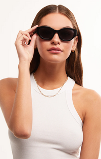 Love Sick Polished Black-Grey Sunglasses