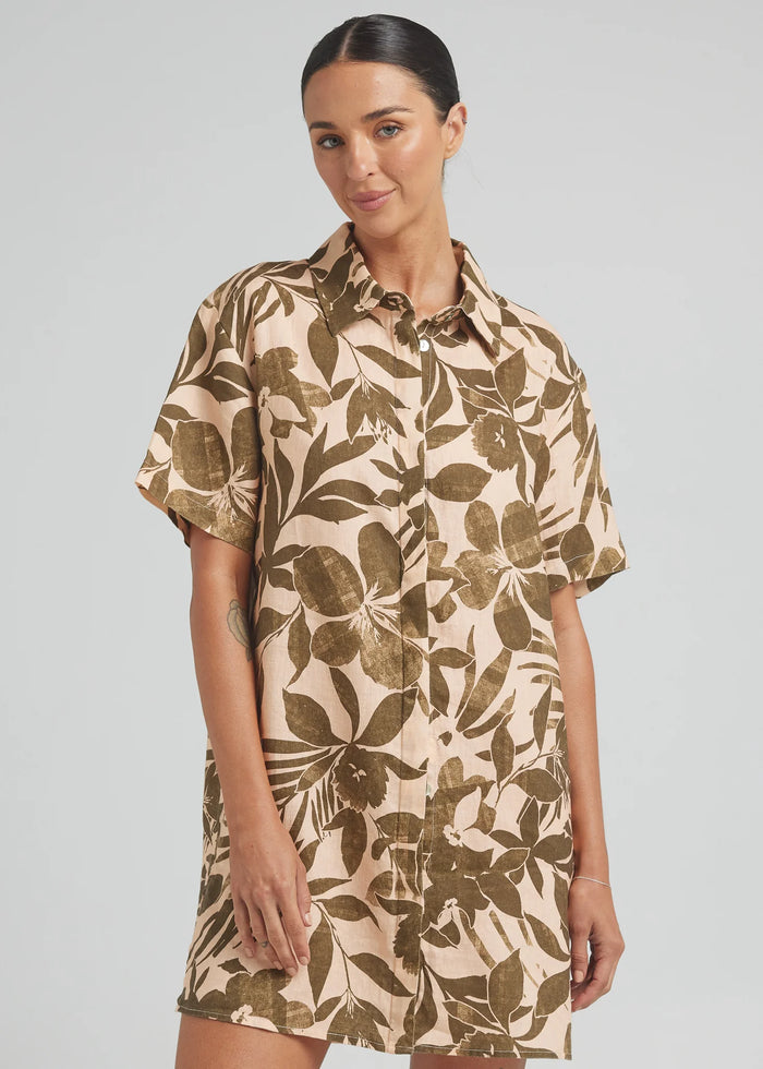 Moorea Shirtdress Peach