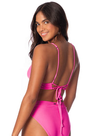 Parade Top Radiant Pink Ribbed