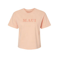 Puff Crop Maui Tee Peach