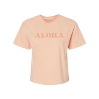 Puff Crop Aloha Tee Peach