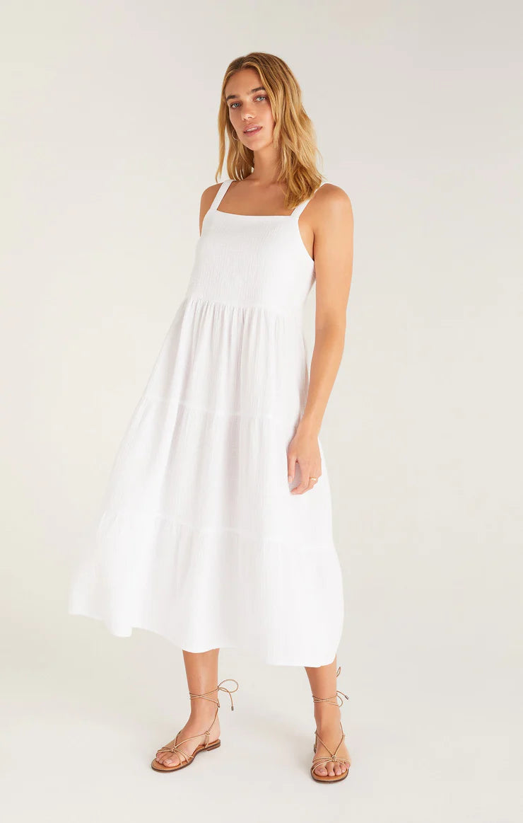 Z Supply | Analise Gauze Midi Dress | White – The Bikini Market