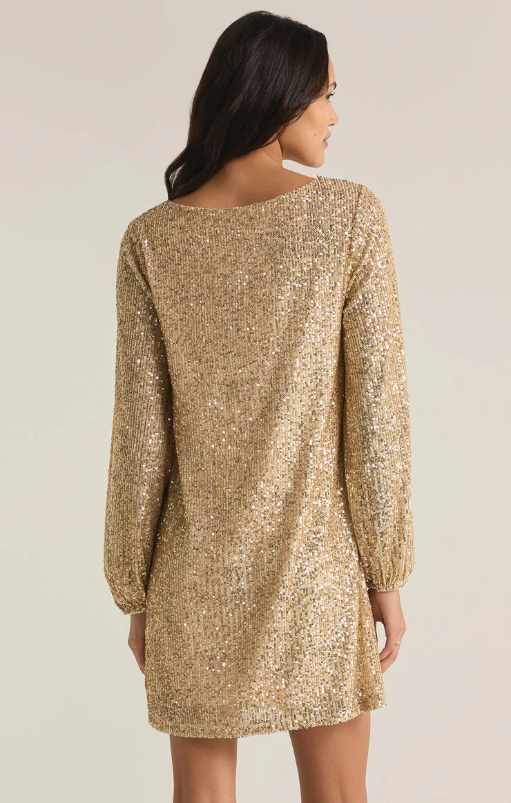 Andromeda Sequin Mini Dress Champagne