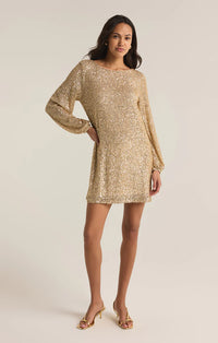 Andromeda Sequin Mini Dress Champagne