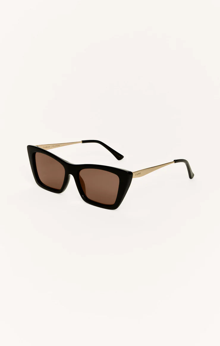 Lookout Sunglasses Polished Black/Brown