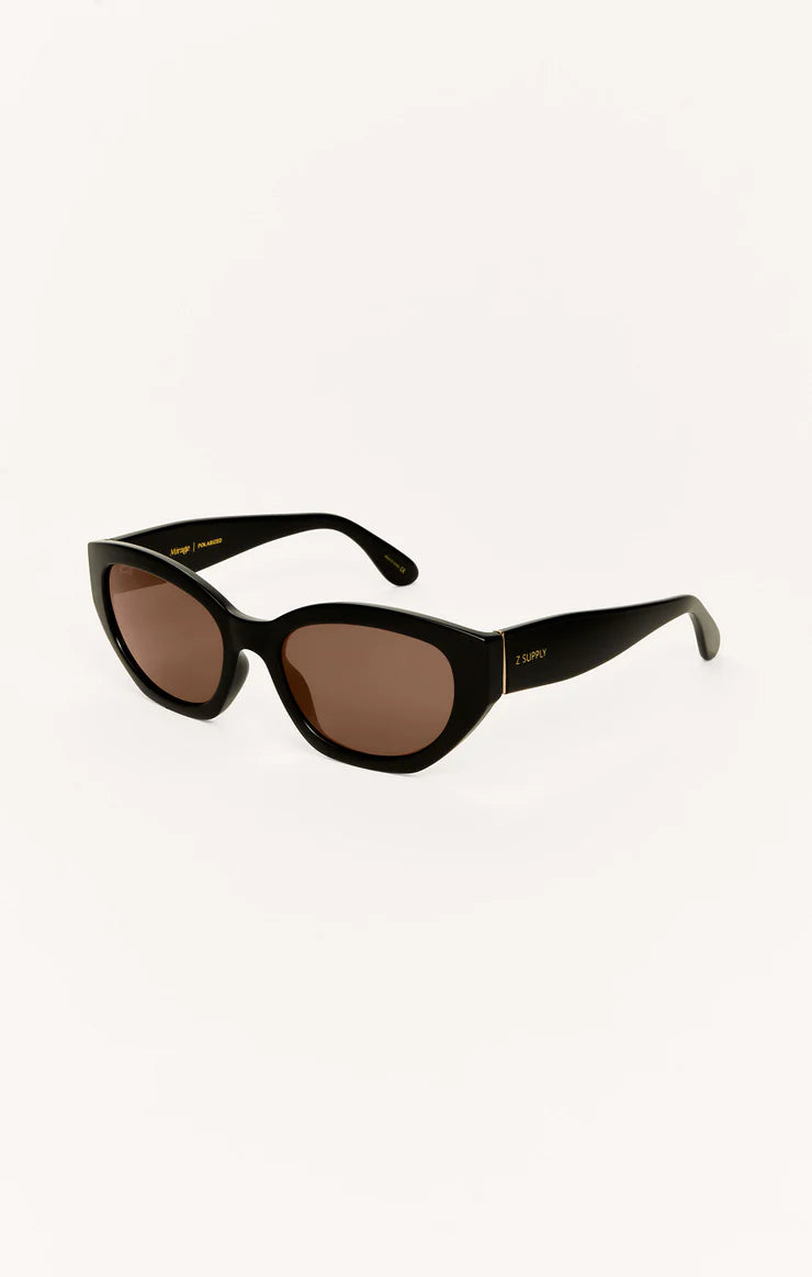 Mirage Sunglasses Polished Black/Brown