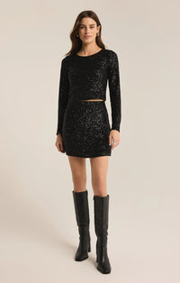 Ciera Sequin Mini Skirt Black