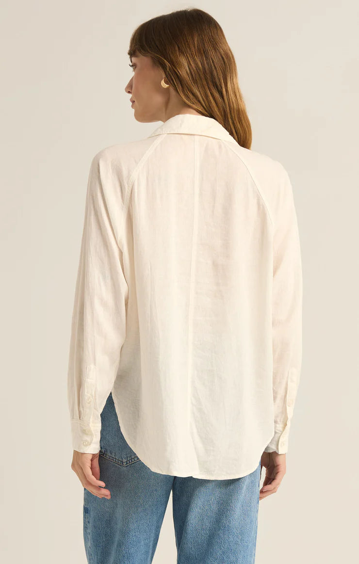 Perfect Linen Top White