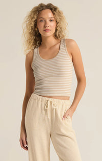 Essy Stripe Rib Top Fossil