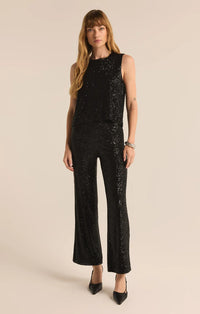 Sloane Sequin Tank Black