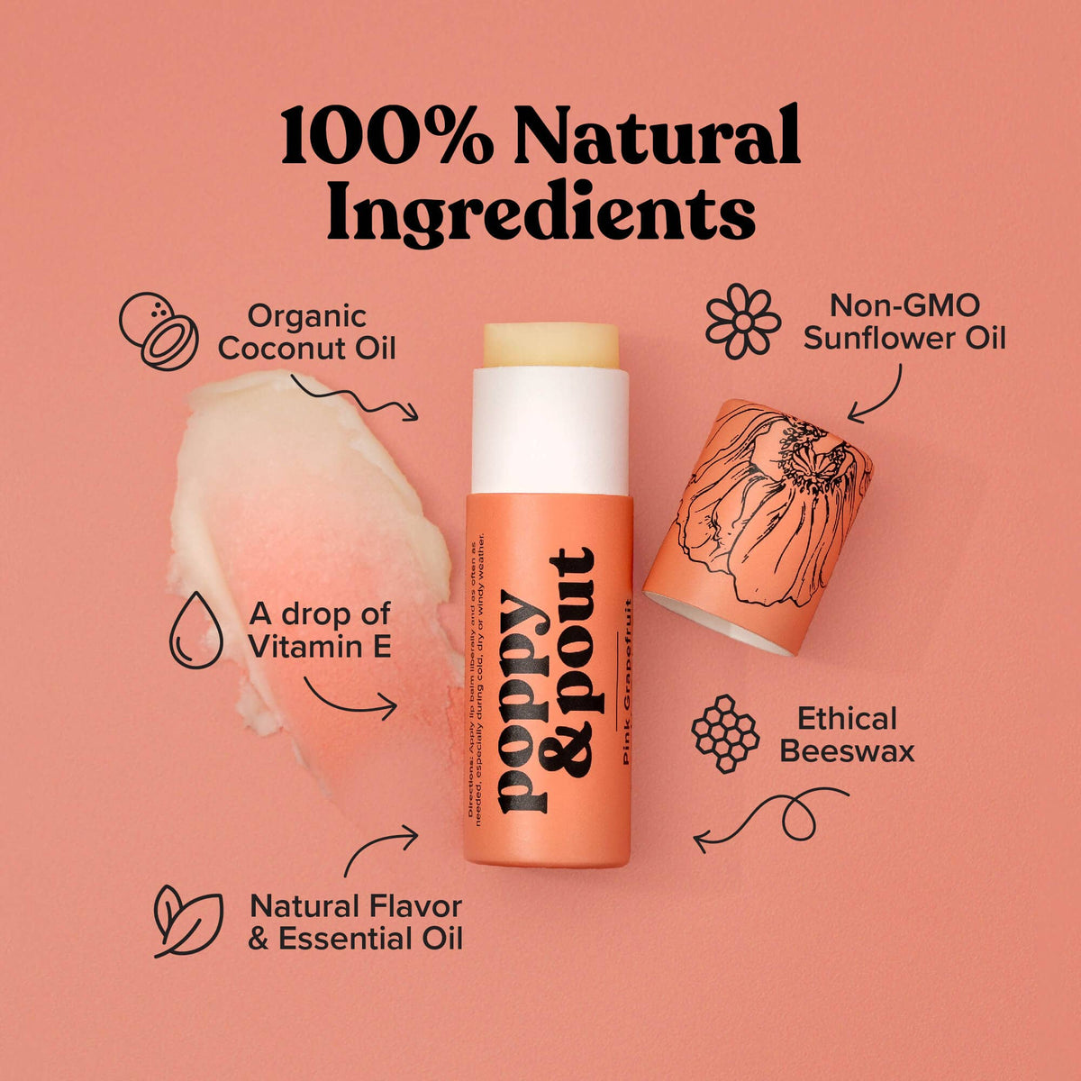 Lip Balm, Pink Grapefruit