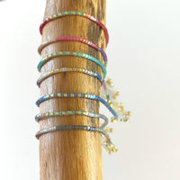 Lani 'Ae Bead Bracelet: Plumeria / Spring (Pastels w/ Gold)