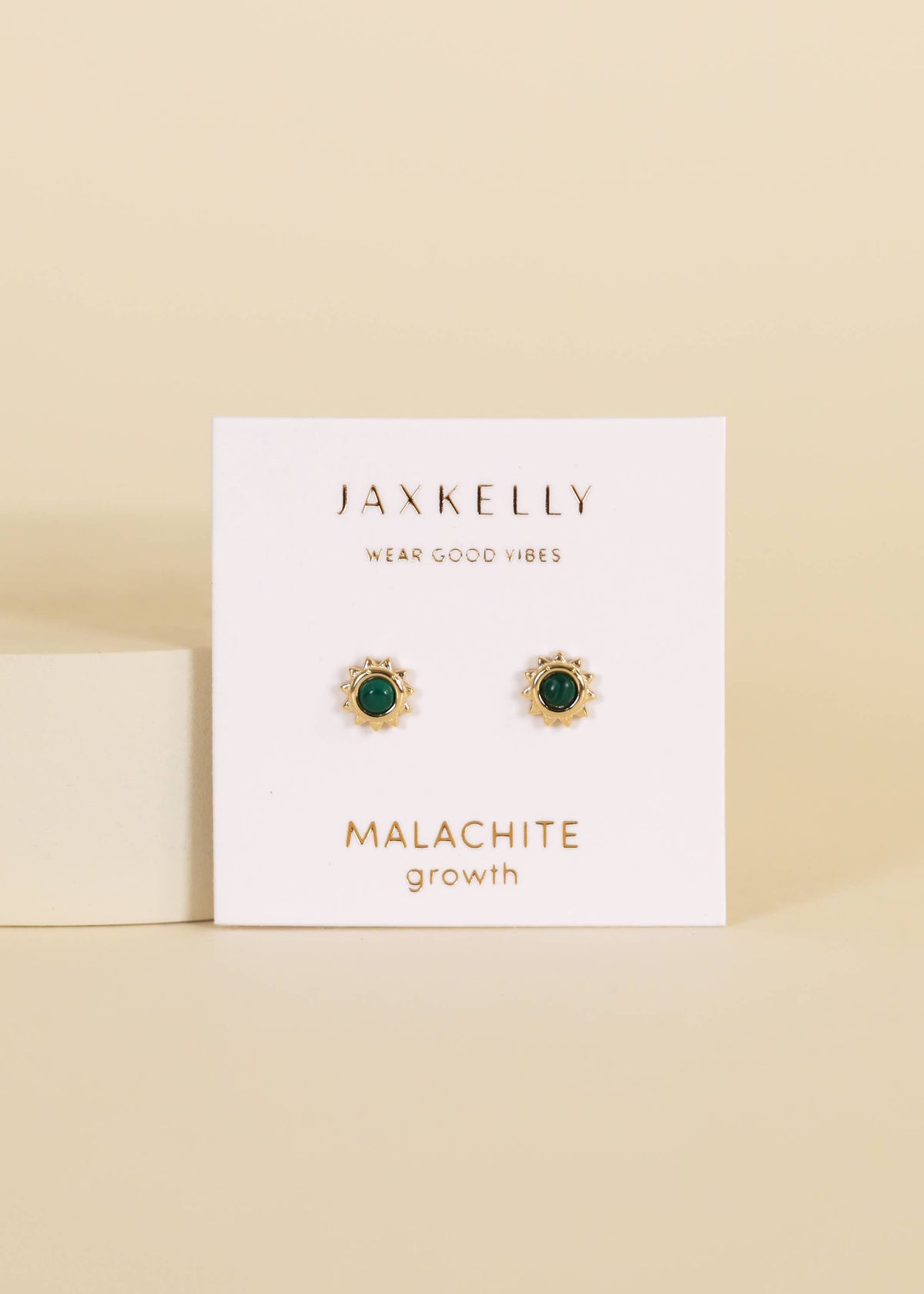 Sun Stud - Malachite - Earrings