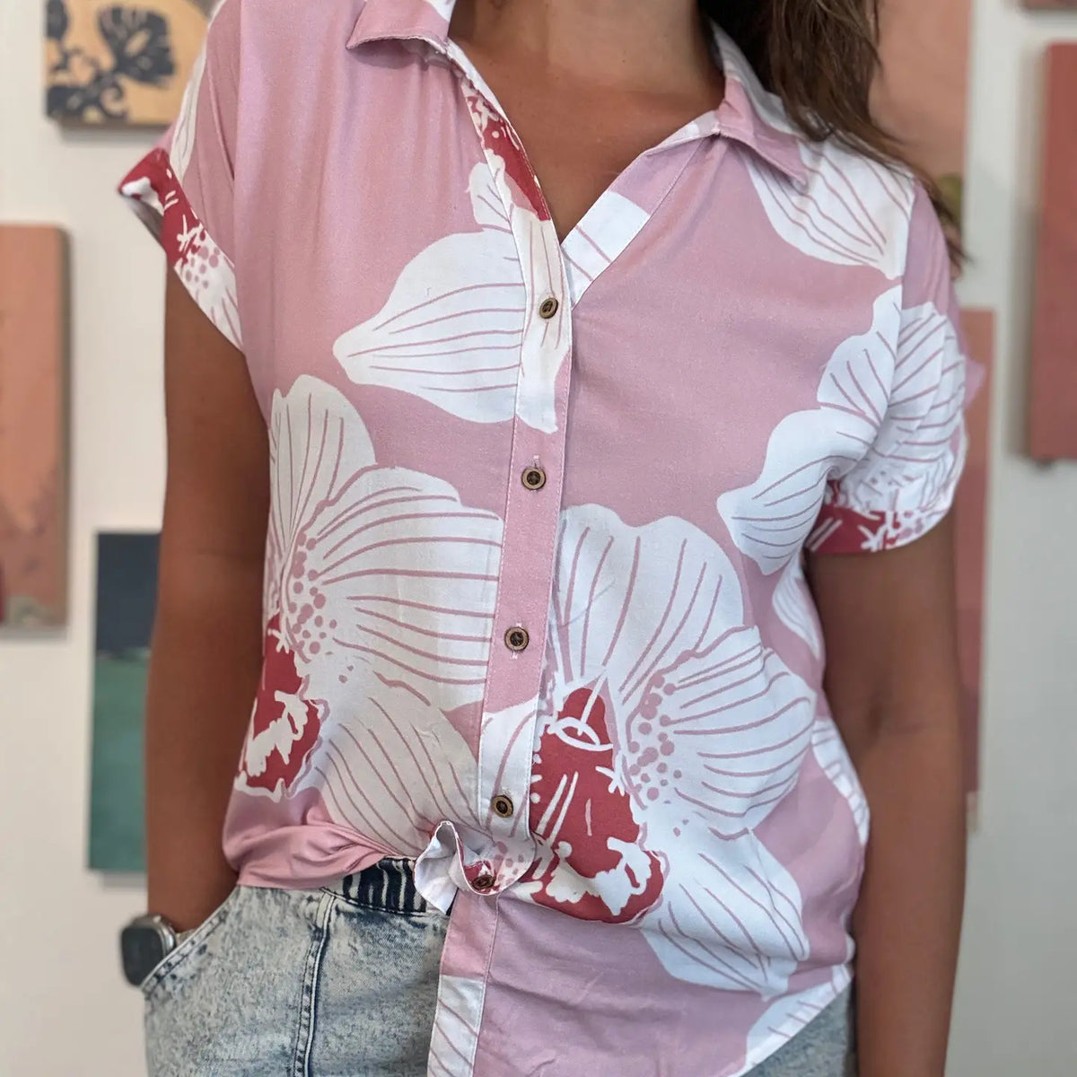 Womens Aloha Shirt in Bella