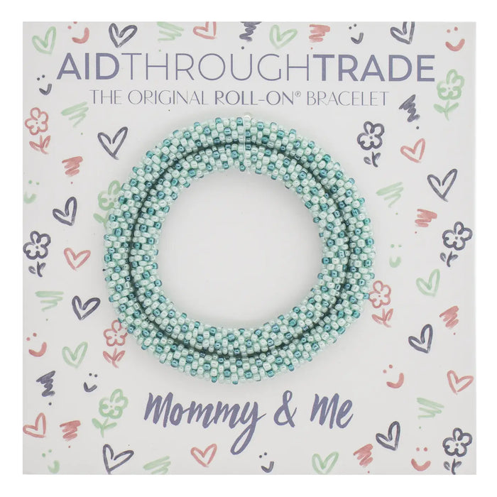 Mommy & Me Bracelets Teacup Mint Chip