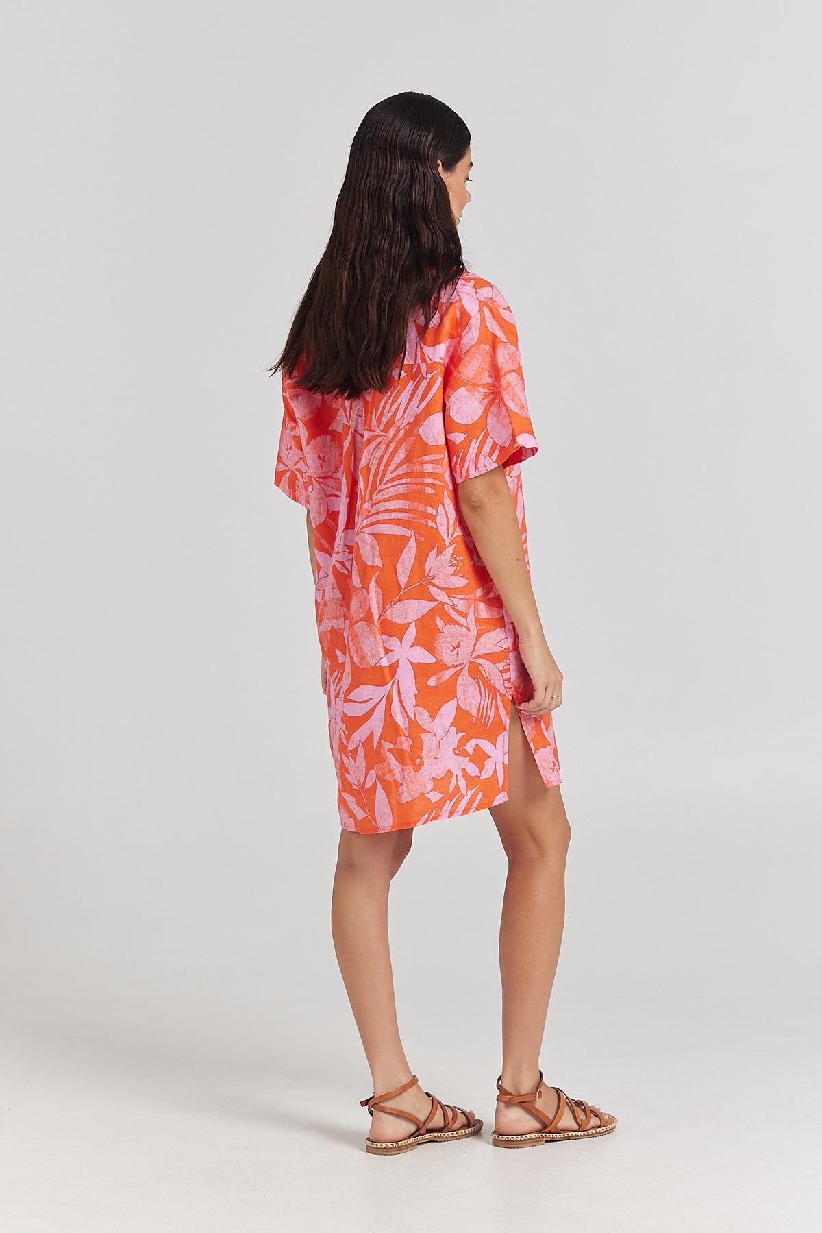 Moorea Shirtdress Watermelon