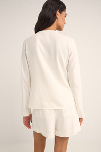 Kayla Long Sleeve Top White