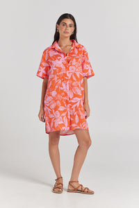 Moorea Shirtdress Watermelon