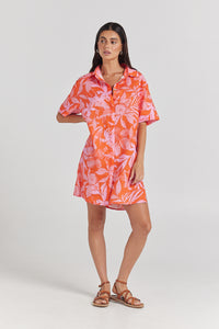 Moorea Shirtdress Watermelon