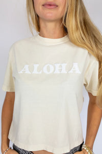 Puff Crop Aloha Tee Ivory