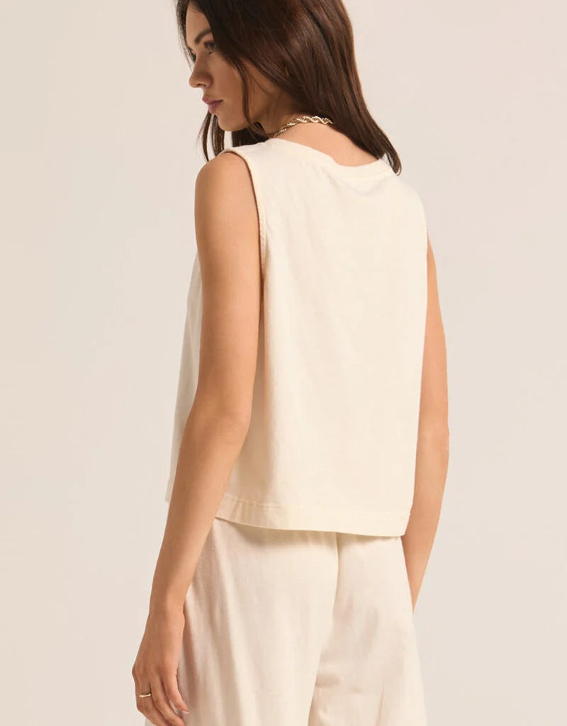 Sloane V Neck Top Sea Salt